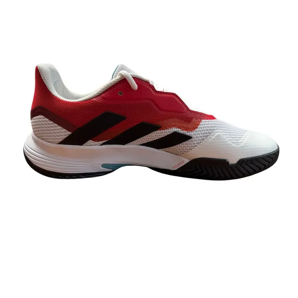 Adidas Mens CourtJam Control M White Red Black Tennis Shoes Sneakers Size 13 New